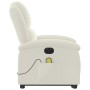 Sillón reclinable de masaje eléctrico elevable terciopelo crema en Sillones | Comprar online en Foru.es