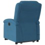 Sillón reclinable de masaje eléctrico elevable terciopelo azul en Sillones | Comprar online en Foru.es
