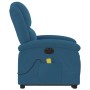 Sillón reclinable de masaje eléctrico elevable terciopelo azul en Sillones | Comprar online en Foru.es