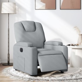 Sillón reclinable eléctrico tela gris claro en Sillones | Comprar online en Foru.es