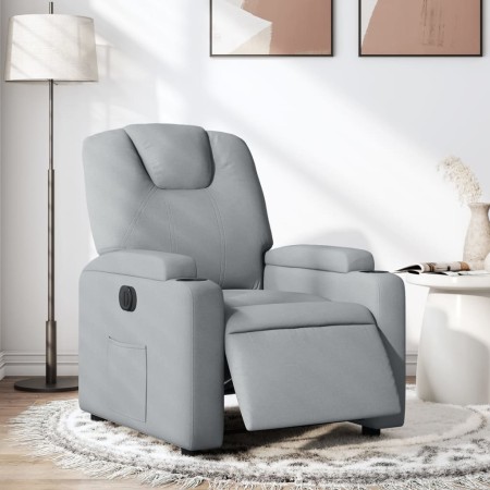 Sillón reclinable eléctrico tela gris claro en Sillones | Comprar online en Foru.es