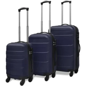 Set Trolley Maleta Rígida Tres Uds. Azul de vidaXL, Maletas - Ref: Foro24-91144, Precio: 129,54 €, Descuento: %