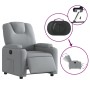 Sillón reclinable eléctrico tela gris claro en Sillones | Comprar online en Foru.es