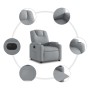 Sillón reclinable eléctrico tela gris claro en Sillones | Comprar online en Foru.es