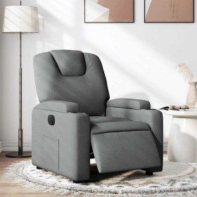 Sillón reclinable eléctrico de tela gris oscuro en Sillones | Comprar online en Foru.es