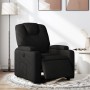 Sillón reclinable eléctrico de tela negro en Sillones | Comprar online en Foru.es