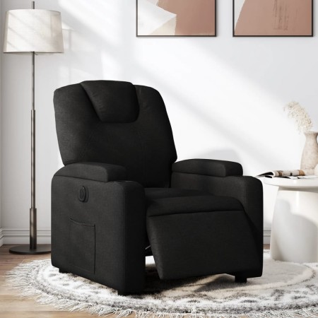Sillón reclinable eléctrico de tela negro en Sillones | Comprar online en Foru.es