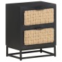 Mesita de noche de madera maciza de mango 40x30x50 cm de vidaXL, Mesitas de noche - Ref: Foro24-323494, Precio: 103,54 €, Des...