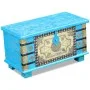 Baúl de almacenamiento madera de mango azul 80x40x45 cm de vidaXL, Baúles de almacenamiento - Ref: Foro24-243332, Precio: 193...