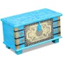 Baúl de almacenamiento madera de mango azul 80x40x45 cm de vidaXL, Baúles de almacenamiento - Ref: Foro24-243332, Precio: 195...