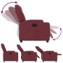 Sillón reclinable eléctrico tela rojo tinto en Sillones | Comprar online en Foru.es
