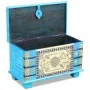 Baúl de almacenamiento madera de mango azul 80x40x45 cm de vidaXL, Baúles de almacenamiento - Ref: Foro24-243332, Precio: 193...