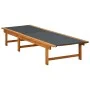 Solid acacia wood and textilene sun lounger by vidaXL, Loungers - Ref: Foro24-41745, Price: 158,17 €, Discount: %