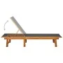 Solid acacia wood and textilene sun lounger by vidaXL, Loungers - Ref: Foro24-41745, Price: 158,17 €, Discount: %