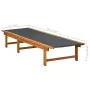 Solid acacia wood and textilene sun lounger by vidaXL, Loungers - Ref: Foro24-41745, Price: 158,17 €, Discount: %