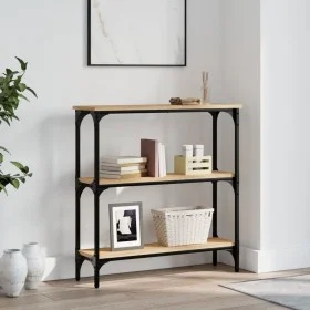 Mesa consola madera de ingeniería roble Sonoma 75x22,5x75 cm de , Mesas auxiliares - Ref: Foro24-834031, Precio: 50,57 €, Des...