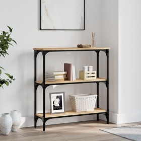 Mesa consola madera de ingeniería roble Sonoma 75x22,5x75 cm de , Mesas auxiliares - Ref: Foro24-834031, Precio: 52,44 €, Des...