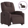 Sillón reclinable eléctrico tela marrón oscuro en Sillones | Comprar online en Foru.es