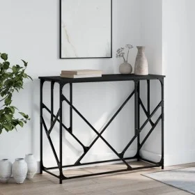 Mesa consola madera de ingeniería negra 100x40x80 cm de , Mesas auxiliares - Ref: Foro24-834115, Precio: 59,44 €, Descuento: %