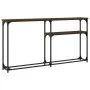 Mesa consola madera de ingeniería marrón roble 145x22,5x75 cm de , Mesas auxiliares - Ref: Foro24-834099, Precio: 48,27 €, De...