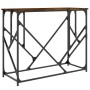 Mesa consola madera de ingeniería roble ahumado 100x40x80 cm de , Mesas auxiliares - Ref: Foro24-834117, Precio: 52,62 €, Des...