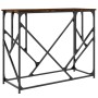 Mesa consola madera de ingeniería roble ahumado 100x40x80 cm de , Mesas auxiliares - Ref: Foro24-834117, Precio: 52,62 €, Des...