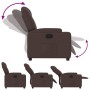 Sillón reclinable eléctrico tela marrón oscuro en Sillones | Comprar online en Foru.es
