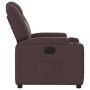 Sillón reclinable eléctrico tela marrón oscuro en Sillones | Comprar online en Foru.es