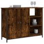 Aparador de madera de ingeniería roble ahumado 100x33x75 cm de , Aparadores - Ref: Foro24-835551, Precio: 78,95 €, Descuento: %