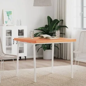 Tablero de mesa cuadrado de madera maciza de haya 80x80x4 cm de , Tableros para mesas - Ref: Foro24-355982, Precio: 142,33 €,...
