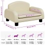 Cama para perros de cuero sintético crema 50x40x30 cm en Camas para perros | Comprar online en Foru.es