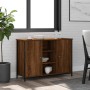 Aparador de madera de ingeniería marrón roble 100x35x70 cm de , Aparadores - Ref: Foro24-835518, Precio: 91,84 €, Descuento: %