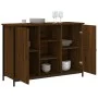 Aparador de madera de ingeniería marrón roble 100x35x70 cm de , Aparadores - Ref: Foro24-835518, Precio: 83,97 €, Descuento: %