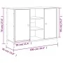 Aparador de madera de ingeniería marrón roble 100x35x70 cm de , Aparadores - Ref: Foro24-835518, Precio: 83,97 €, Descuento: %