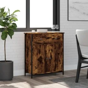 Aparador de madera de ingeniería roble ahumado 70x30x80 cm de , Aparadores - Ref: Foro24-835526, Precio: 81,82 €, Descuento: %