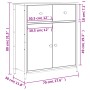 Aparador de madera de ingeniería roble ahumado 70x30x80 cm de , Aparadores - Ref: Foro24-835526, Precio: 82,98 €, Descuento: %
