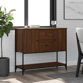 Aparador de madera de ingeniería marrón roble 100x36x85 cm de , Aparadores - Ref: Foro24-835558, Precio: 87,73 €, Descuento: %