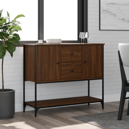 Aparador de madera de ingeniería marrón roble 100x36x85 cm de , Aparadores - Ref: Foro24-835558, Precio: 87,73 €, Descuento: %