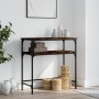 Mesa consola madera de ingeniería roble ahumado 75x35,5x75 cm de , Mesas auxiliares - Ref: Foro24-834052, Precio: 42,29 €, De...