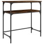 Mesa consola madera de ingeniería roble ahumado 75x35,5x75 cm de , Mesas auxiliares - Ref: Foro24-834052, Precio: 42,29 €, De...