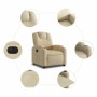 Sillón reclinable eléctrico de tela crema en Sillones | Comprar online en Foru.es