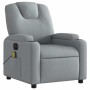 Sillón reclinable de masaje eléctrico tela gris claro en Sillones | Comprar online en Foru.es