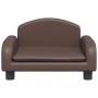 Cama para perros de cuero sintético marrón 50x40x30 cm en Camas para perros | Comprar online en Foru.es
