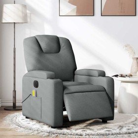 Sillón reclinable de masaje eléctrico tela gris oscuro en Sillones | Comprar online en Foru.es