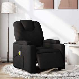 Sillón reclinable de masaje eléctrico tela negro en Sillones | Comprar online en Foru.es