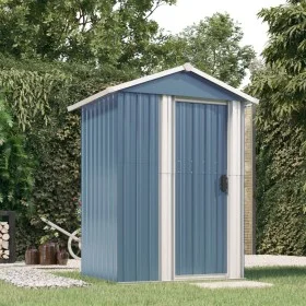 Cobertizo de jardín acero galvanizado gris 126x97,5x177 cm de , Cobertizos - Ref: Foro24-316234, Precio: 137,48 €, Descuento: %