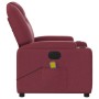 Sillón de masaje reclinable eléctrico tela rojo tinto en Sillones | Comprar online en Foru.es