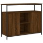 Aparador de madera de ingeniería roble marrón 100x35x80 cm de , Aparadores - Ref: Foro24-835503, Precio: 106,67 €, Descuento: %