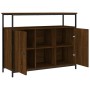 Aparador de madera de ingeniería roble marrón 100x35x80 cm de , Aparadores - Ref: Foro24-835503, Precio: 106,67 €, Descuento: %