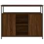 Aparador de madera de ingeniería roble marrón 100x35x80 cm de , Aparadores - Ref: Foro24-835503, Precio: 106,67 €, Descuento: %